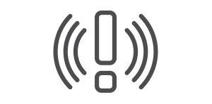 Important alert icon with exclamation mark